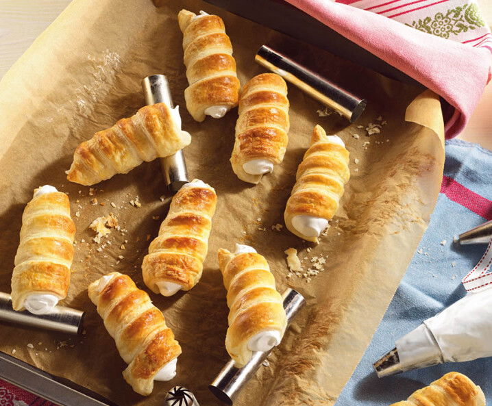 Schaumrollen Blätterteig