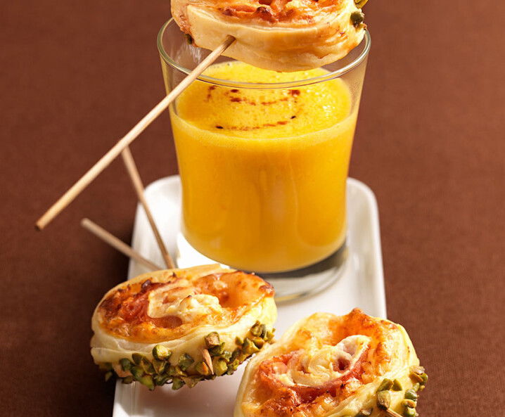 Kürbiscremesuppe und Schneckenspieße Rezept Tante Fanny