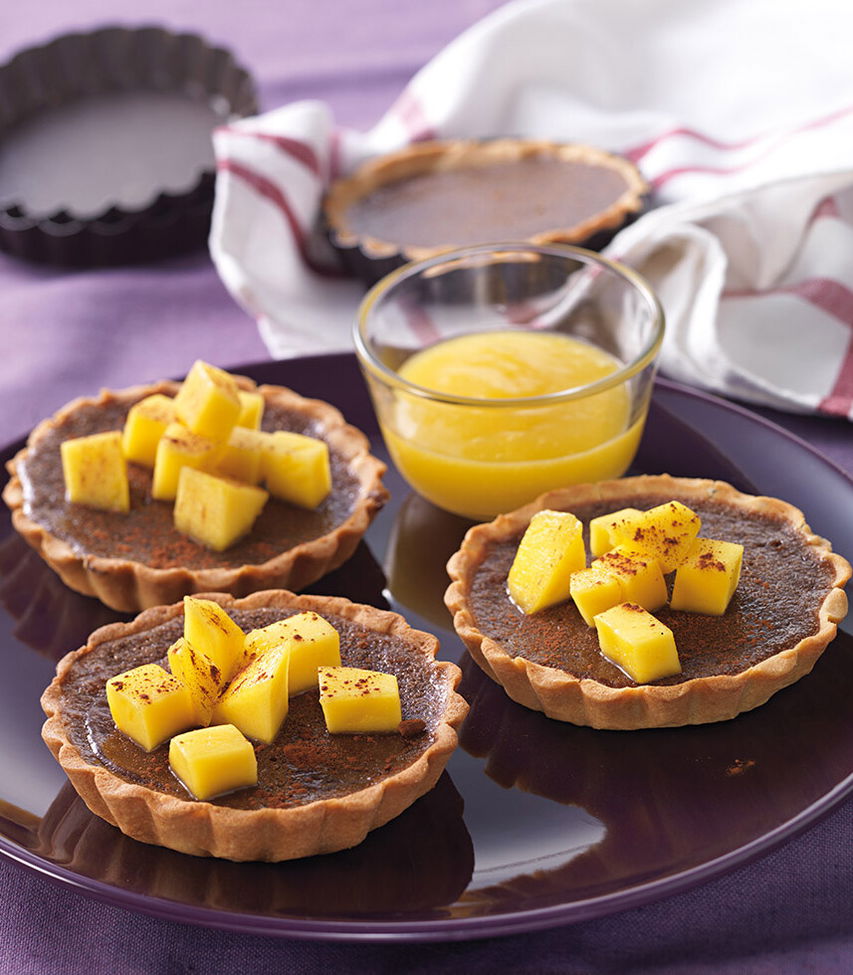 Schokolade-Mango-Tartelettes Tante Fanny
