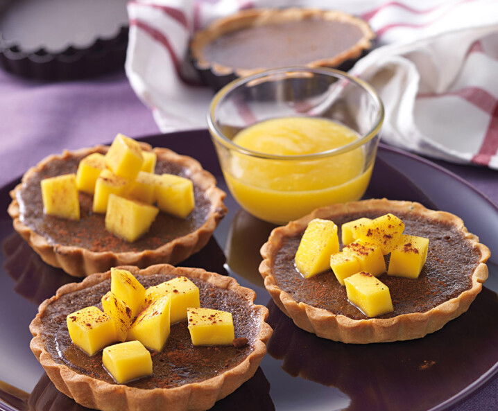 Schokolade-Mango-Tartelettes Tante Fanny