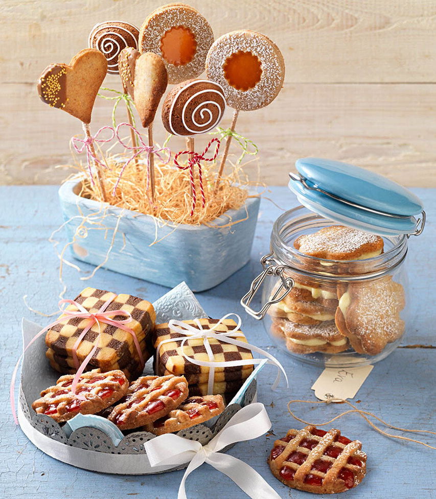 Schwarz-Weiß Geschenkpäckchen Tante Fanny