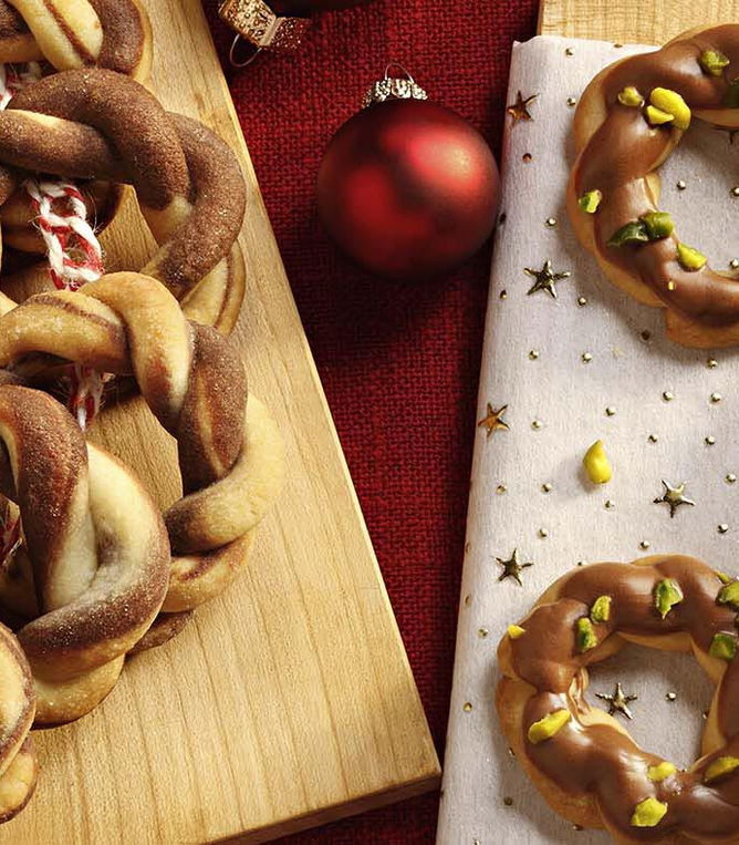 Schwarz-Weiße Mürbteigkränze Tante Fanny