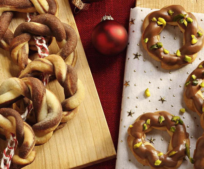 Schwarz-Weiße Mürbteigkränze Tante Fanny