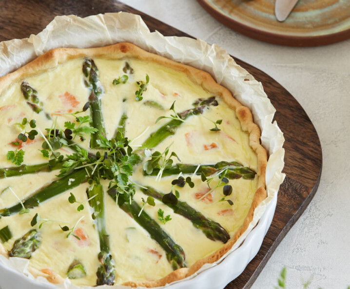 Spargel-Lachs-Quiche Rezept