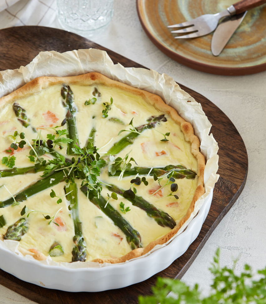 Spargel-Lachs-Quiche Rezept