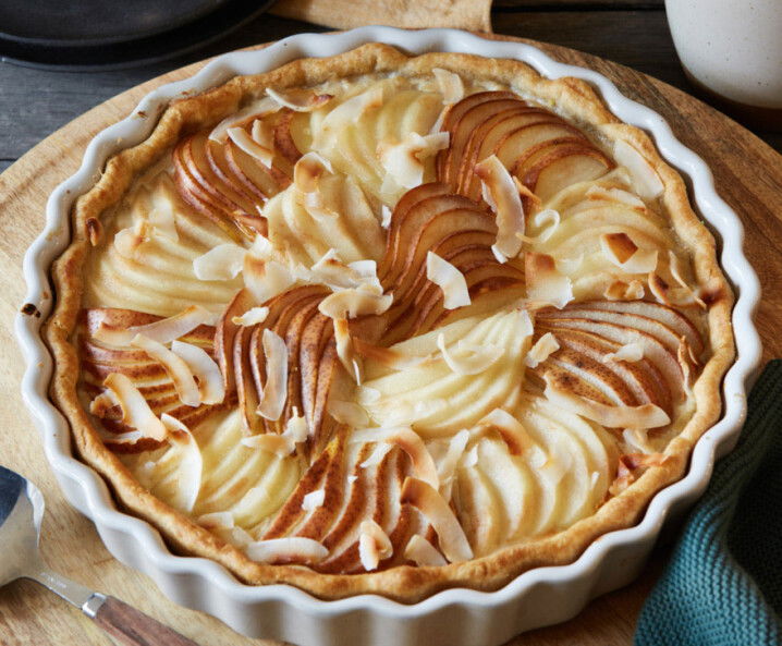 Vegane Birnen-Kokos-Tarte