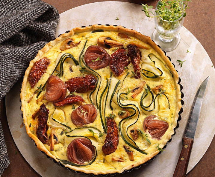 Zucchini-Tarte - einfaches und schnelles Rezept