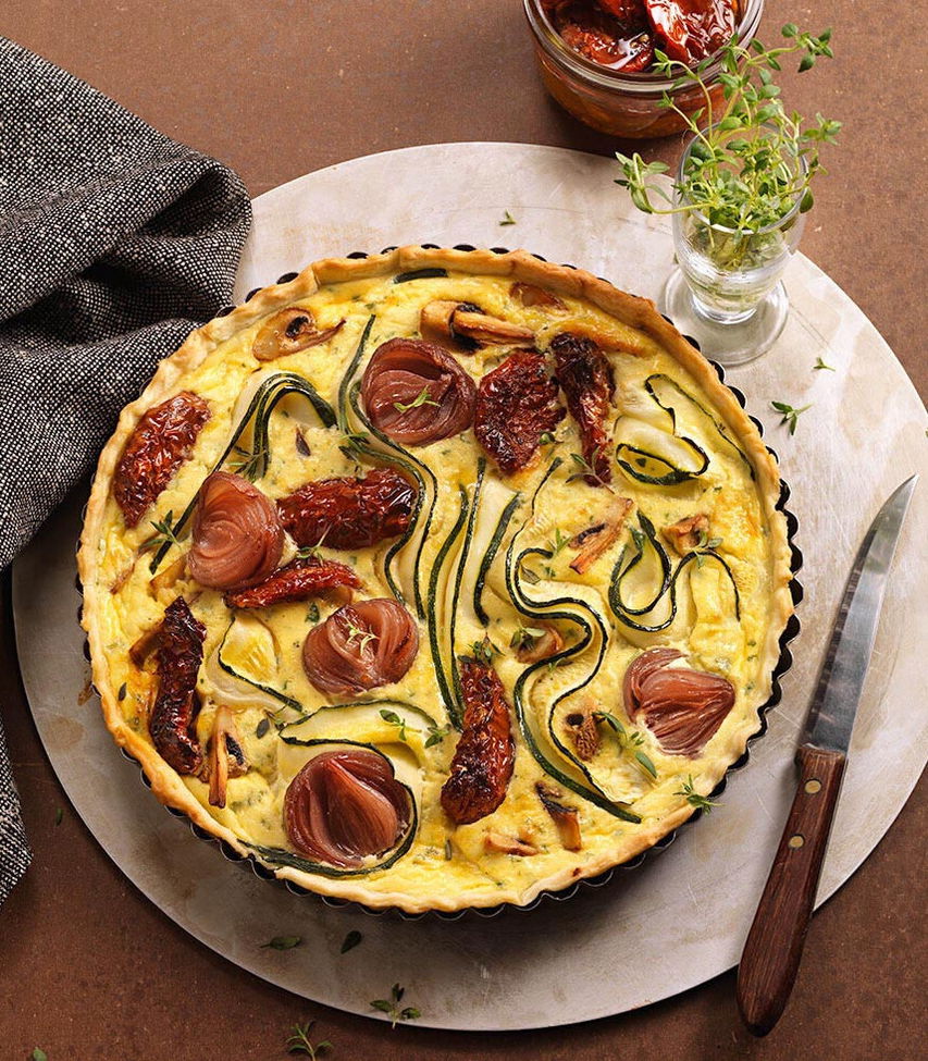 Zucchini-Tarte - einfaches und schnelles Rezept