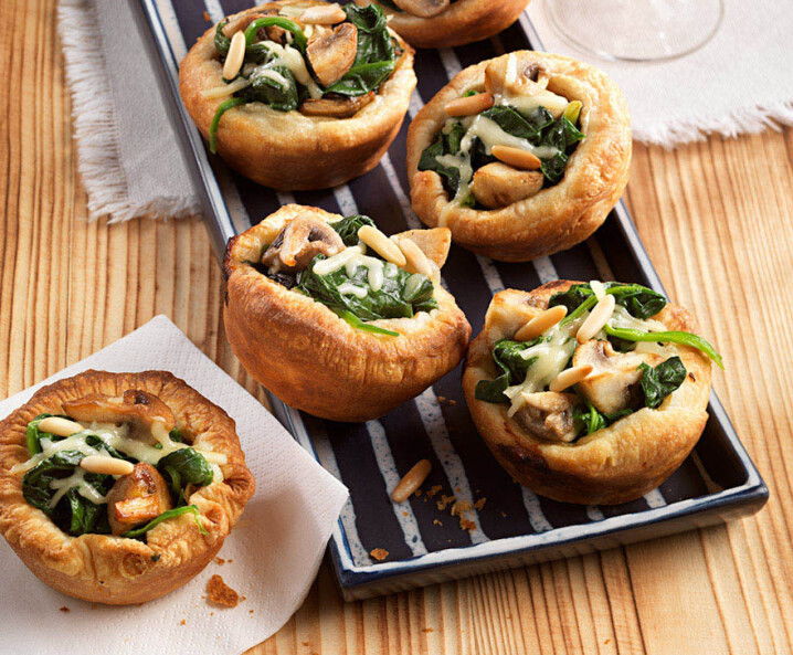 vegane Blätterteigmuffins mit Spinat Tante Fanny