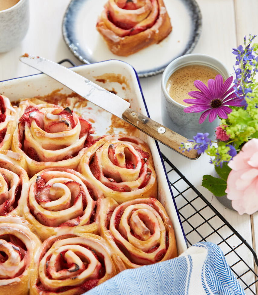 Fruchtige Erdbeer-Schnecken - Rezept