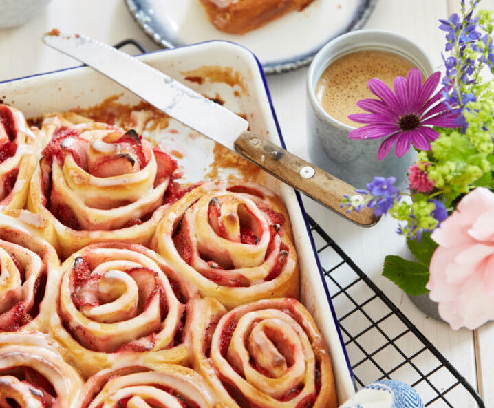 Fruchtige Erdbeer-Schnecken - Rezept