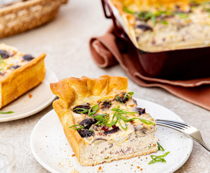 Speckkuchen mit Champignons Rezept