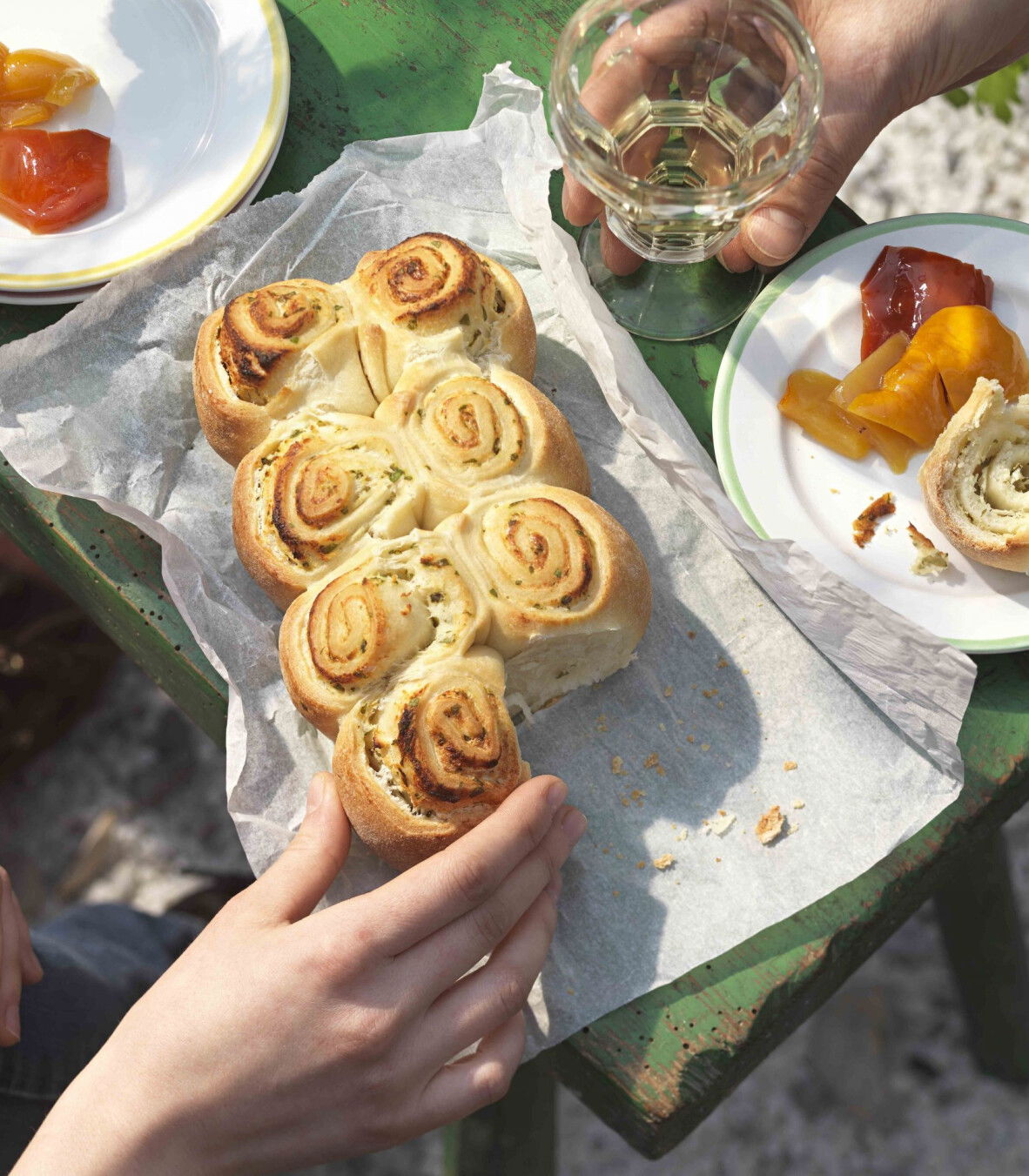 Pizzazupfschnecke mit Kräutertopfen - Tante Fanny