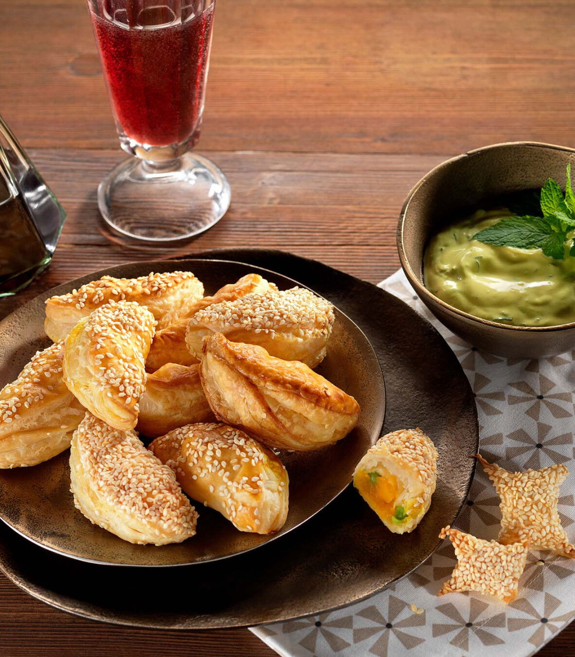 Kürbishalbmonde aus Blätterteig