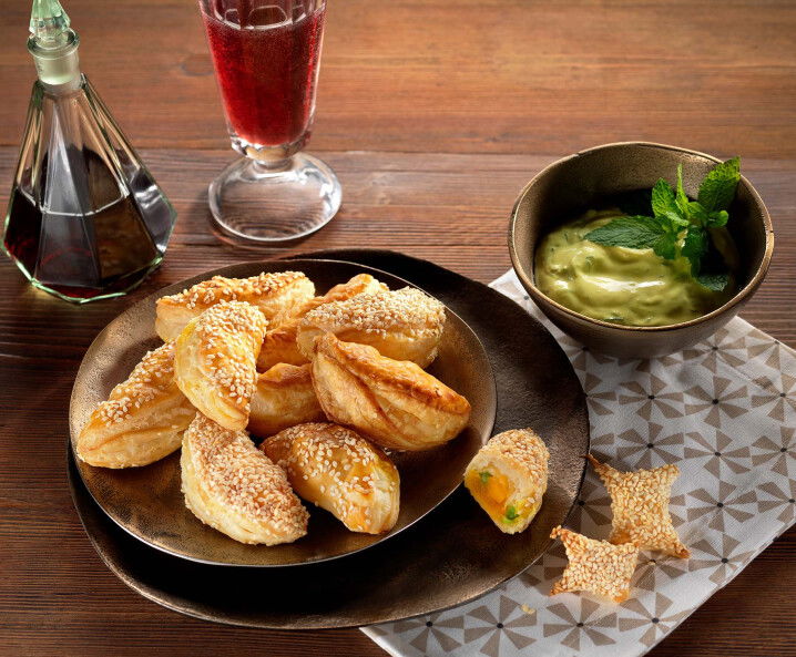 Kürbishalbmonde aus Blätterteig