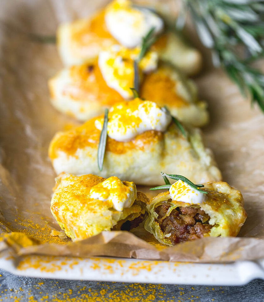 Curry-Fleisch Täschchen Tante Fanny