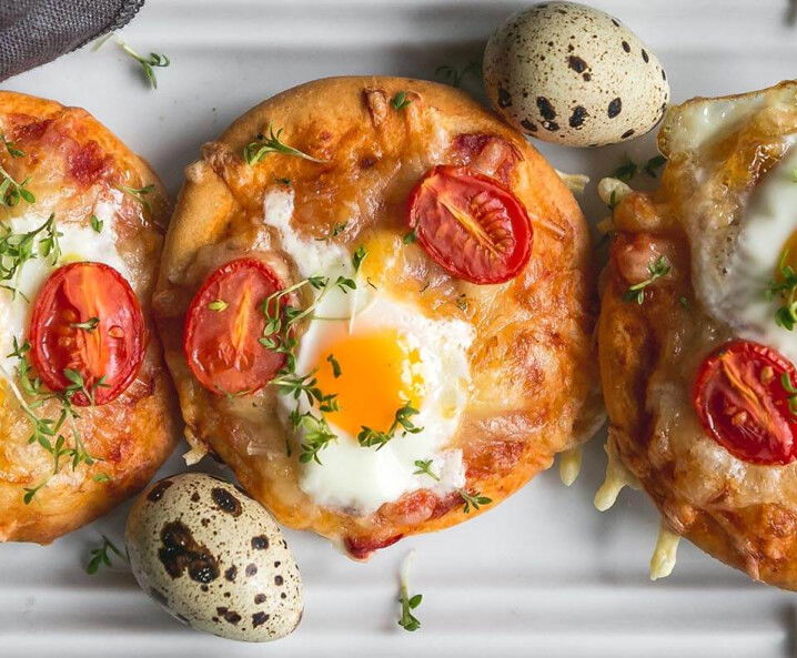 Mini Pizzen Käse Wachtelei Tante Fanny
