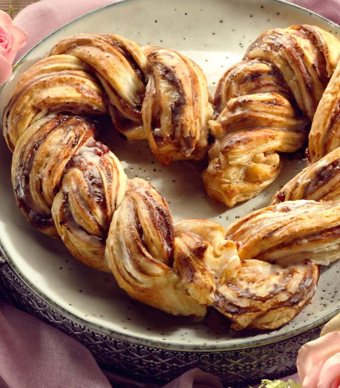 Blätterteigherz mit Marmelade Tante Fanny
