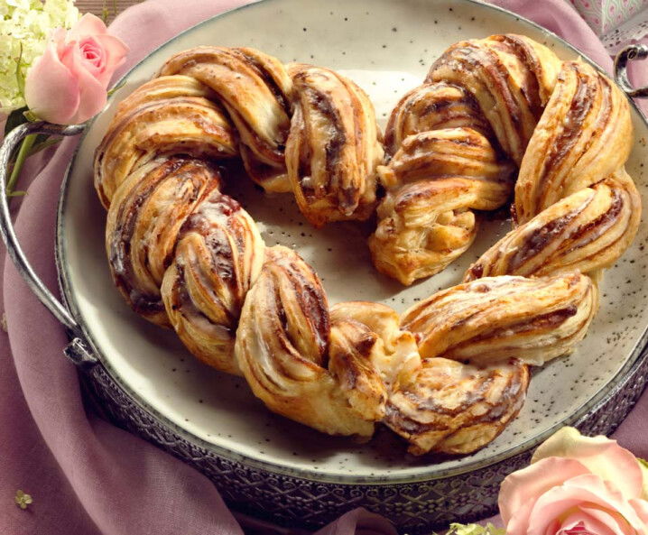 Blätterteigherz mit Marmelade Tante Fanny