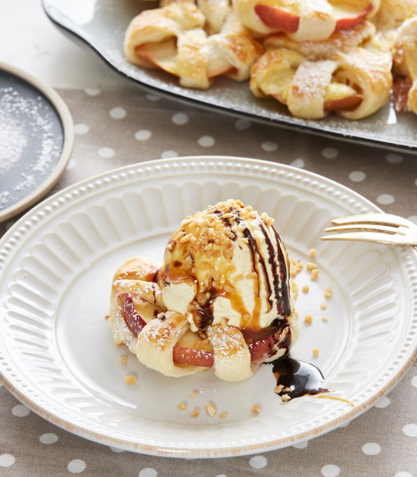 Blätterteig-Apfelringe Rezept