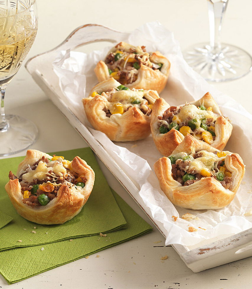 Blätterteigmuffins mit Schweinsbraten Tante Fanny