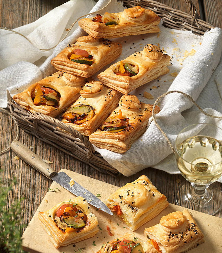 Blätterteigtaschen mit mediterranem Gemüse Tante Fanny