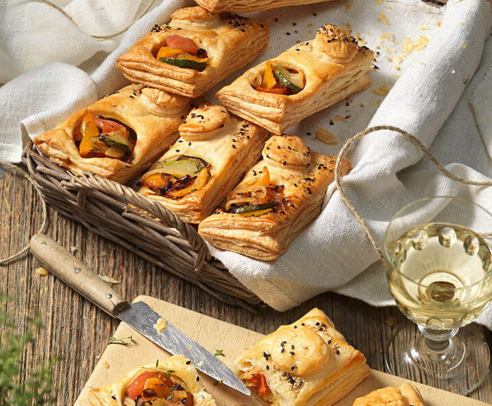 Blätterteigtaschen mit mediterranem Gemüse Tante Fanny