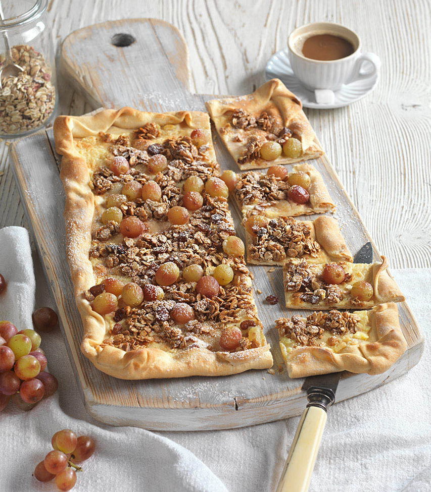 Flammkuchen mit Müslikrokant Tante Fanny