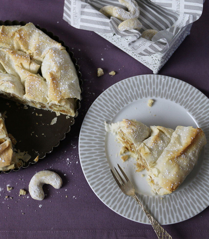 Gerollter Vanillekipferlstrudel Tante Fanny