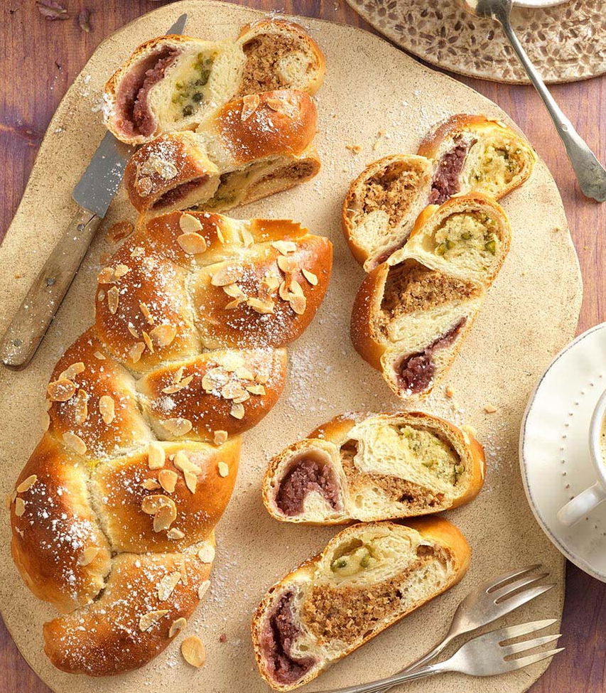 Hefezopf mit dreierlei Füllung Tante Fanny