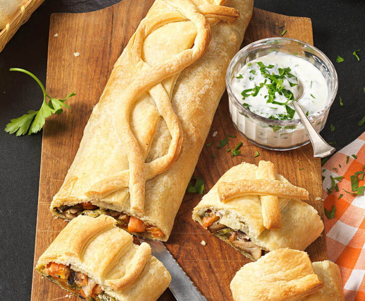 Veganer Karotten Champignon Strudel Tante Fanny
