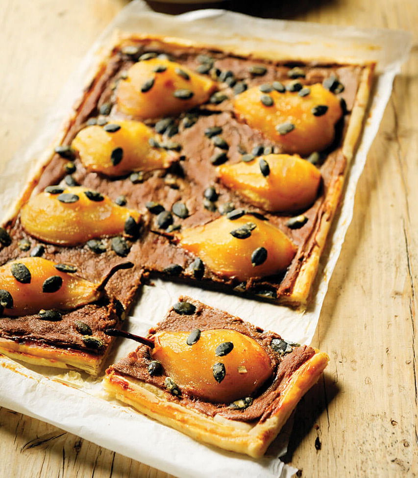 Nougattarte mit Birnen Tante Fanny