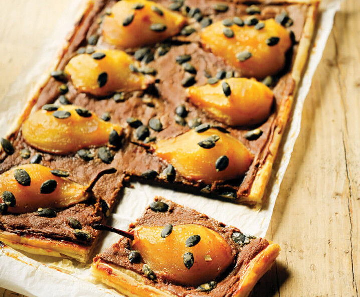 Nougattarte mit Birnen Tante Fanny