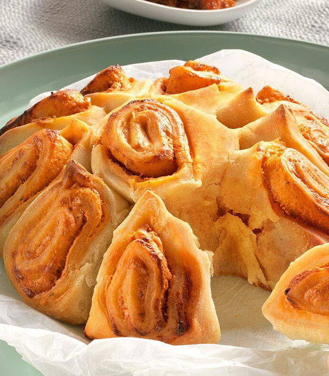 Pestozupfschnecken mit Salami Tante Fanny