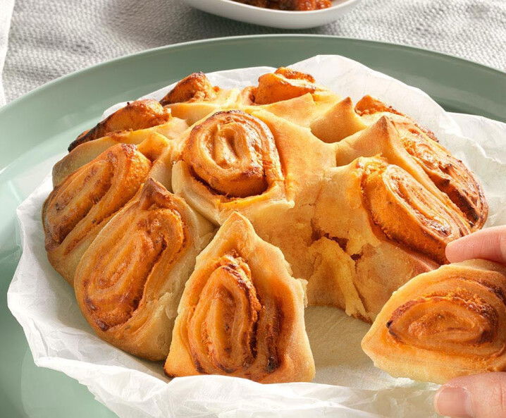 Pestozupfschnecken mit Salami Tante Fanny