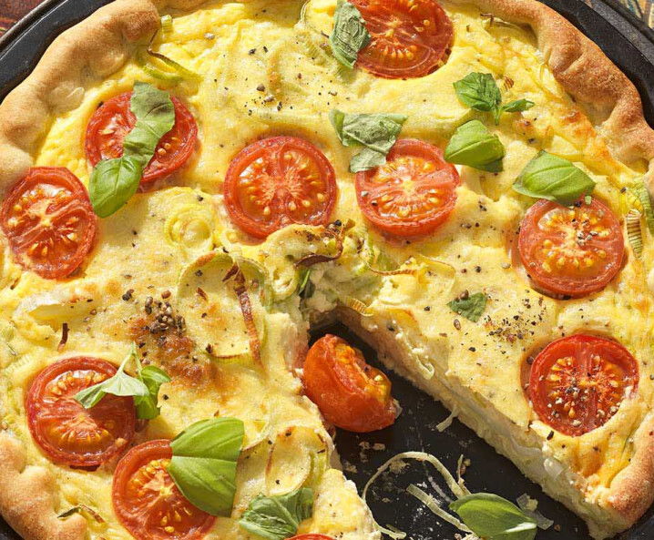 Lauch-Quiche mit Käse und Tomaten - Tante Fanny