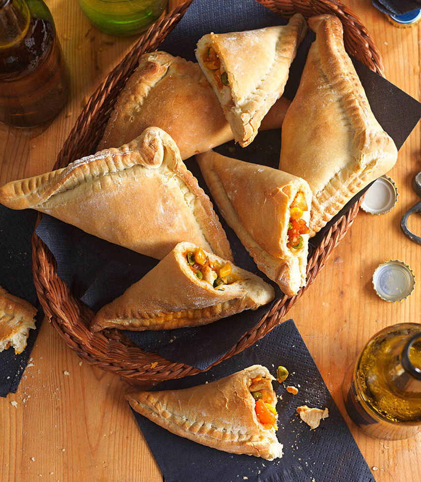 Pizzateigtaschen mit Brathuhnfülle Tante Fanny