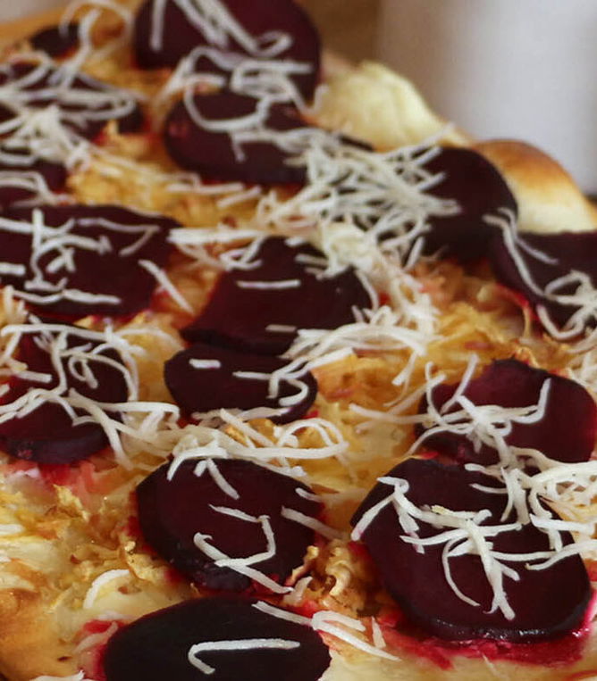 Rote Rüben Dinkelpizza Tante Fanny