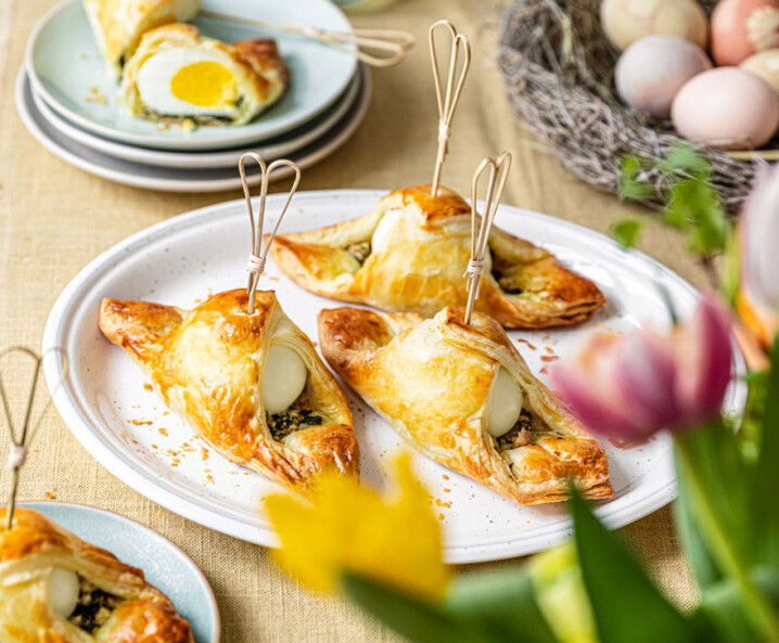 Ei im Blätterteig - einfaches Rezept
