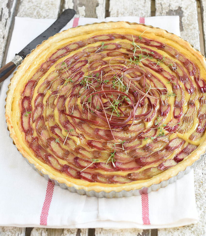 Vanille-Rhabarbertarte - Tante Fanny