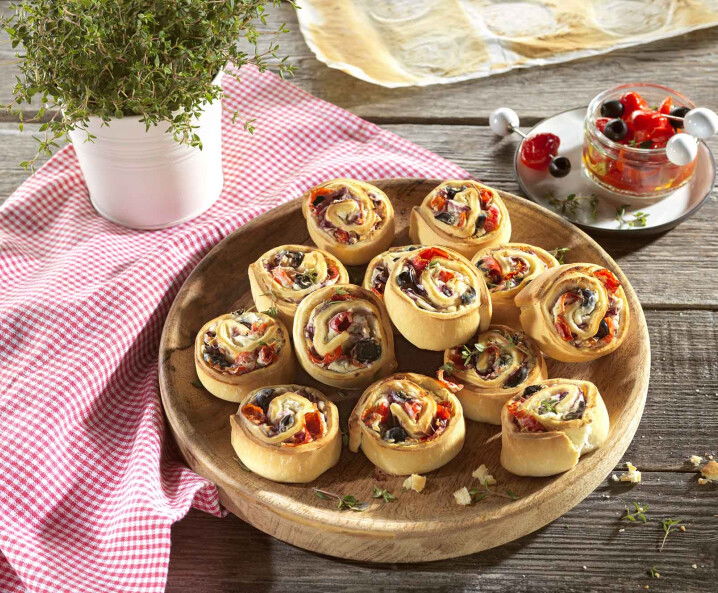 Scharfe Ziegenfrischkäseschnecken - Tante Fanny