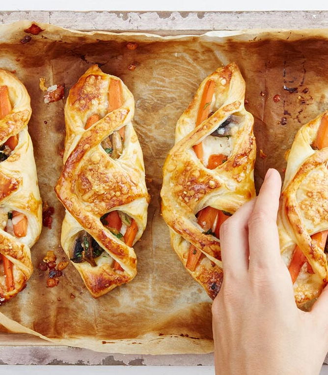 Schwammerl-Karottentaschen mit Hand Tante Fanny