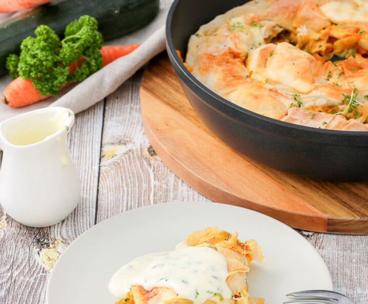 Rezept Gemüsestrudel mit Käsesauce Tante Fanny