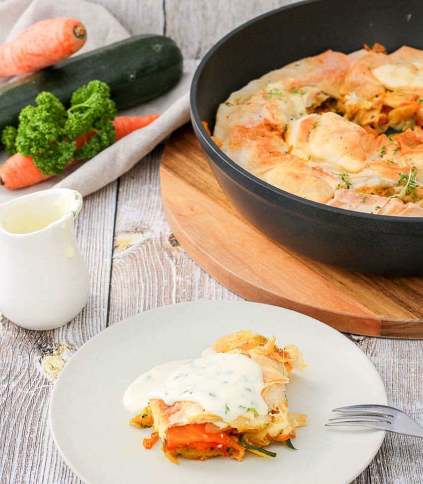 Rezept Gemüsestrudel mit Käsesauce Tante Fanny