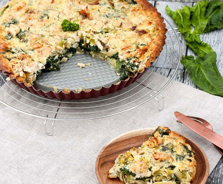 Rezept Quiche mit Lachs und Spinat Tante Fanny