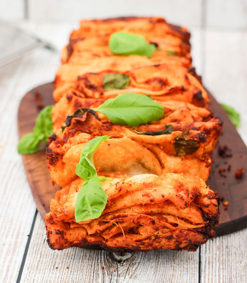 Rezept Zupfbrot mit rotem Pesto