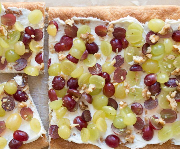 Rezept Blätterteig-Traube-Schnitten Tante Fanny