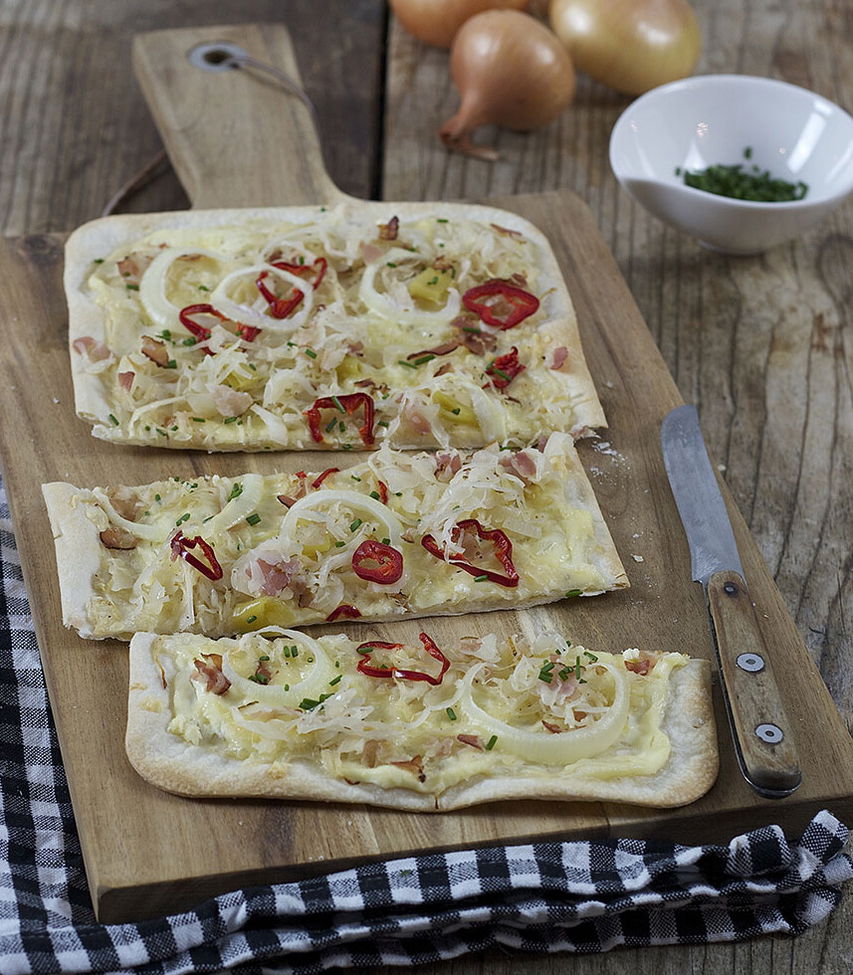 Rezept Flammkuchen mit Sauerkraut Tante Fanny