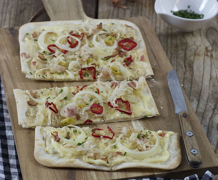 Rezept Flammkuchen mit Sauerkraut Tante Fanny