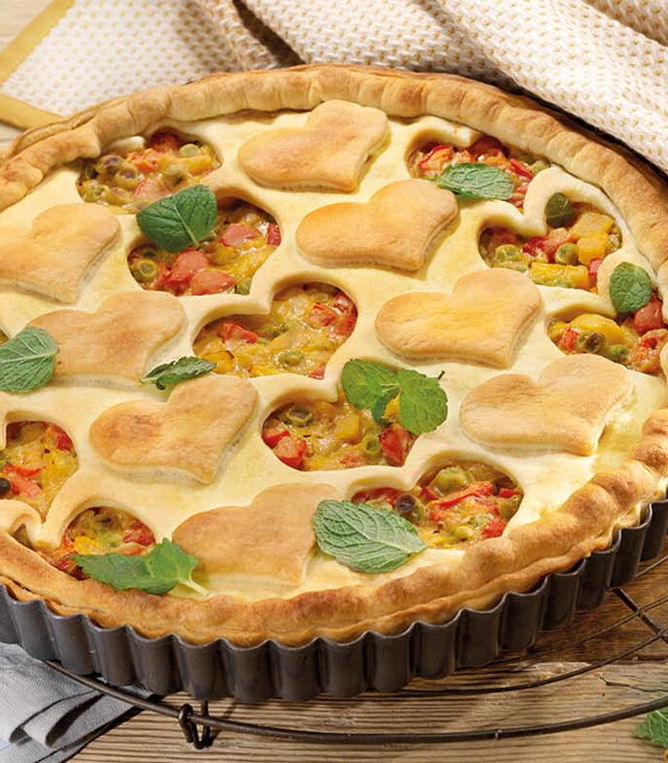 Rezept Gedeckte Quiche mit Hummus und Erbsen Tante Fanny